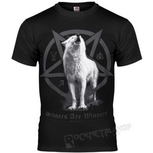 tričko hardcore AMENOMEN WHITE WOLF Čierna XL