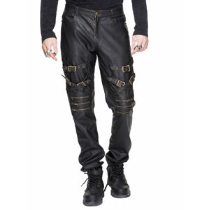 nohavice gotický DEVIL FASHION Alienist Punk Trousers With Zippers And Loops