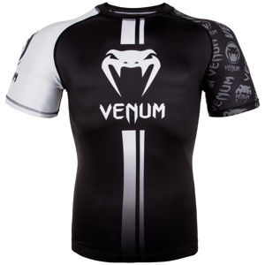 tričko pánske (termo) Venum - Logos Rashguard - Black/White - VENUM-03450-108