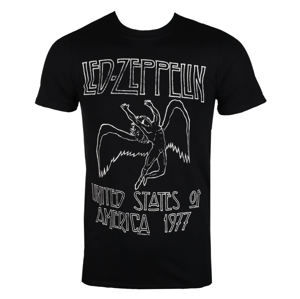 Tričko metal NNM Led Zeppelin USA 1977 Čierna L