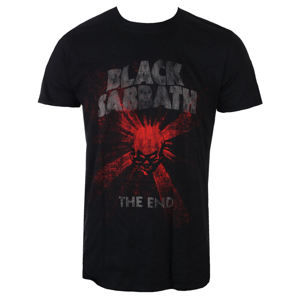 Tričko metal ROCK OFF Black Sabbath The End Skull Shine Čierna XXL