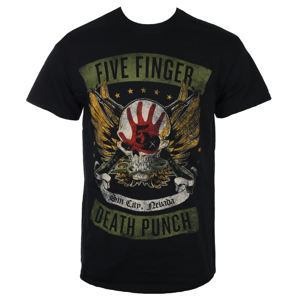 Tričko metal ROCK OFF Five Finger Death Punch Locked & Loaded Čierna