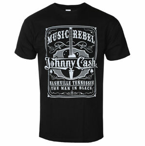 tričko pánske Johnny Cash - Music Rebel - BLACK - ROCK OFF - BILMAR00194