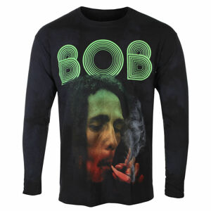 Tričko metal ROCK OFF Bob Marley Smoke Gradient Čierna