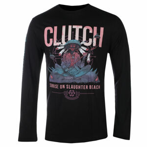 tričko pánske s dlhým rukávom CLUTCH - SUNRISE ON SLAUGHTER BEACH - BLACK - PLASTIC HEAD - PH12987LS