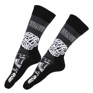 ponožky Rolling Stones - Mono Logos - BLACK - ROCK OFF - RSSCK08MB