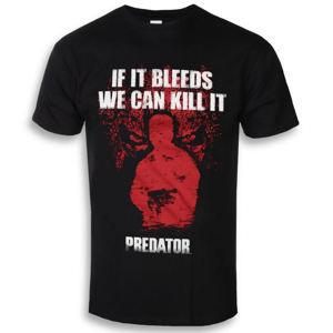tričko filmové HYBRIS Predator If It Bleeds Čierna XXL