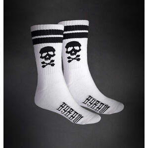 ponožky HYRAW - SKULL - WHITE - FW21-A32-SCKS