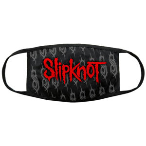 rúško Slipknot - Red Logo & Sigils - BL - ROCK OFF - SKMASK02B