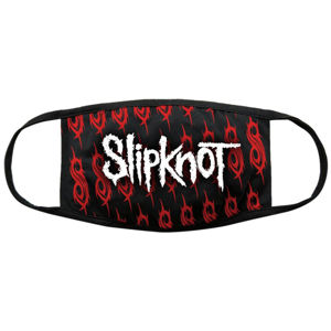 rúško Slipknot - White Logo & Sigils - BL - ROCK OFF - SKMASK03B