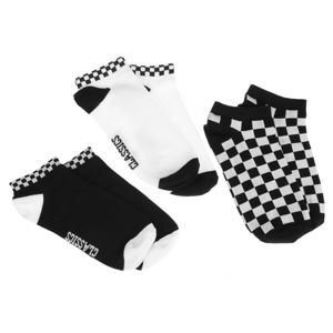ponožky (set 3 párov) URBAN CLASSICS - Sneaker Checks 3-Pack - black/white - TB3387 39-42