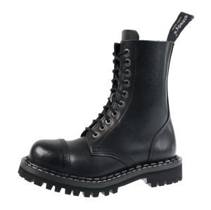 topánky kožené STEADY´S 10 dírkové Čierna 45