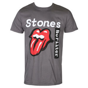Tričko metal ROCK OFF Rolling Stones No Filter Text Čierna