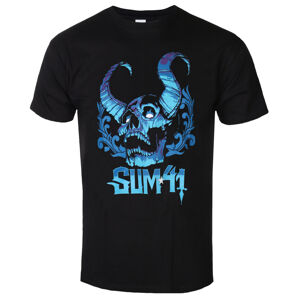 Tričko metal ROCK OFF Sum41 Blue Demon Čierna
