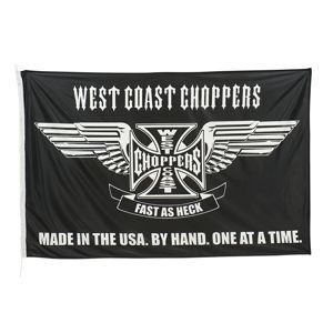 vlajka WEST COAST CHOPPERS - CROSS STATEMENT - BLACK - WCCFL001ZW