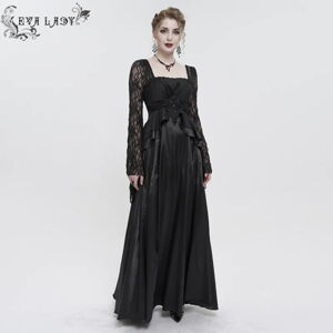 šaty DEVIL FASHION Black elegant gothic