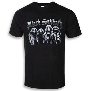 Tričko metal ROCK OFF Black Sabbath Greyscale Group Čierna XXL