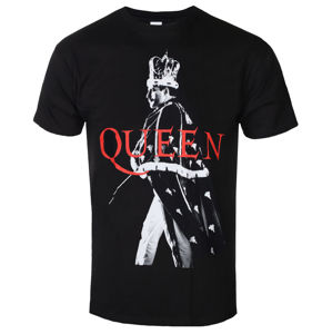 Tričko metal ROCK OFF Queen Freddie Crown Čierna