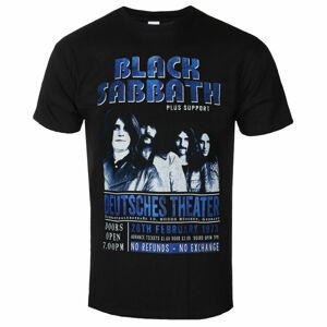 Tričko metal ROCK OFF Black Sabbath Deutsches '73 Čierna S
