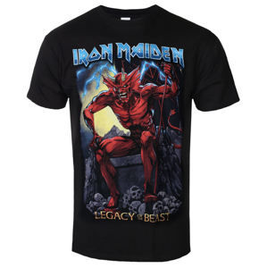 Tričko metal ROCK OFF Iron Maiden Legacy of the Beast 2 Devil Čierna XXL